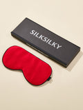 SilkSilky IT 19Momme Seta pura Eye Mask Rosso 002