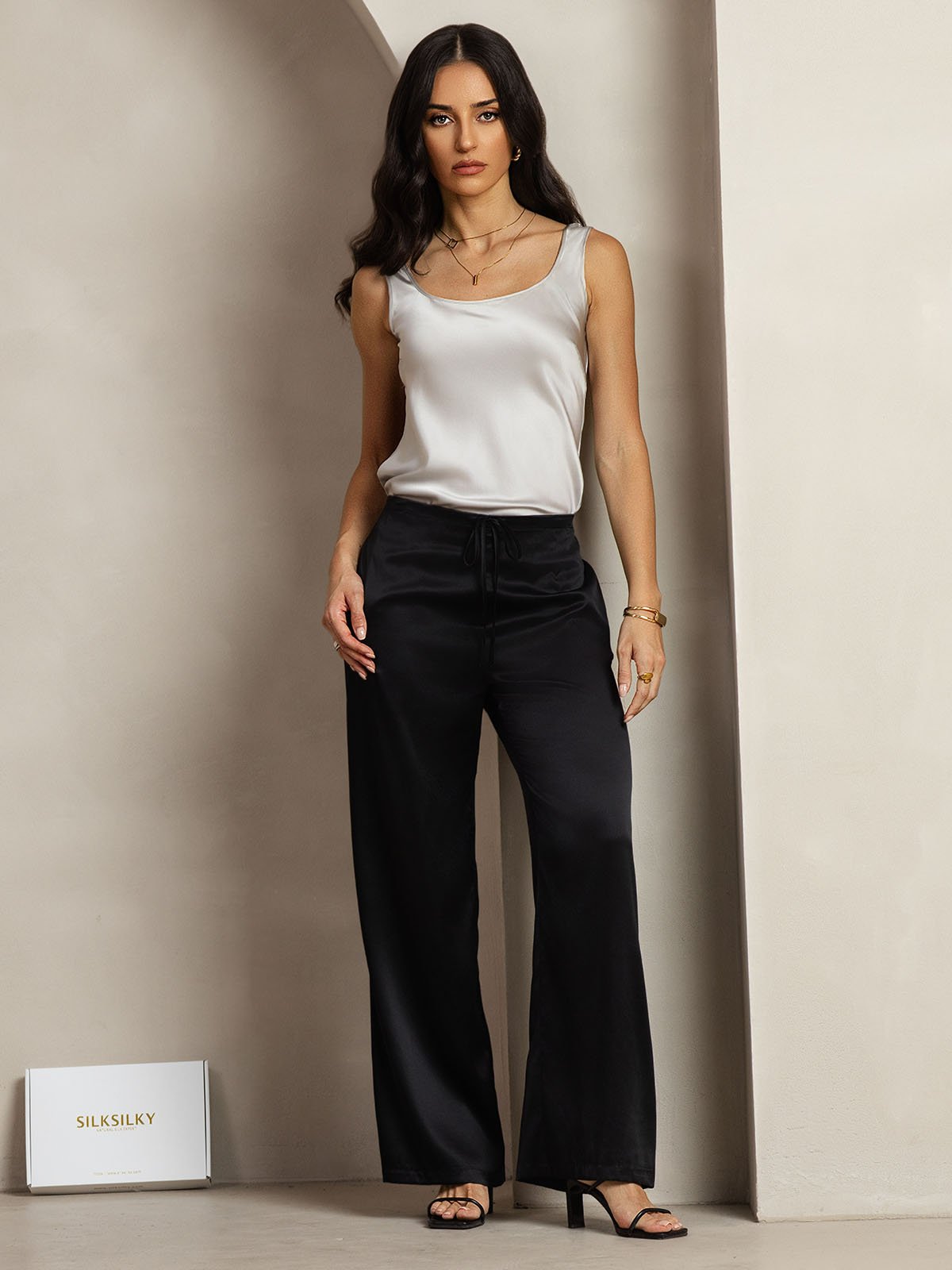 [Nero] SilkSilky-IT 19Momme Seta Womens Pants 001