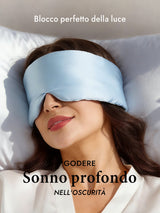 [Azzurro] SilkSilky-IT Mascherina da Notte 003