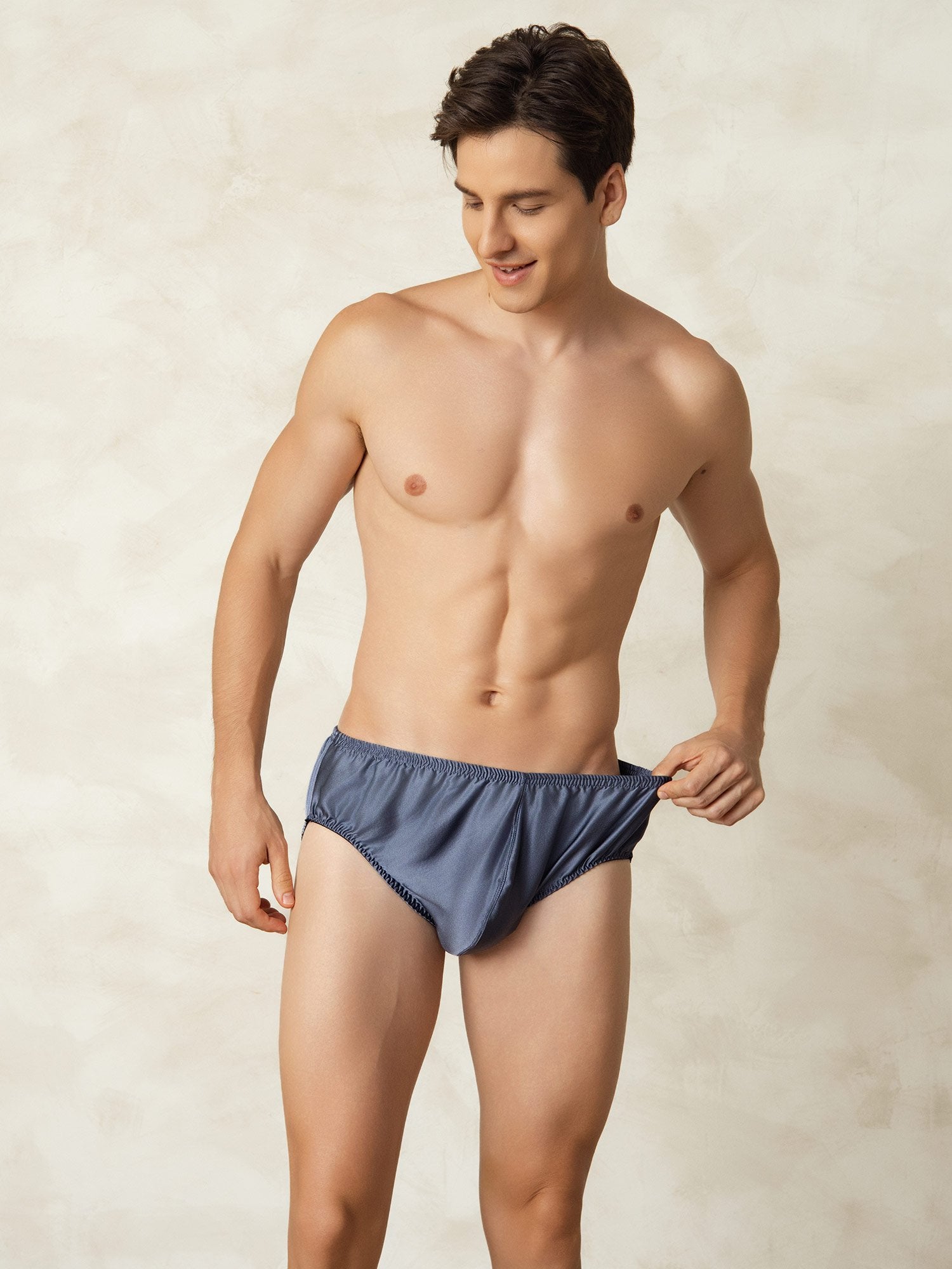 [BluGrigiastro] SilkSilky-IT Seta pura Mens Underwear 005
