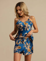 [Drago Navy] SilkSilky-IT Sleeveless V Neck Set di Bretelle 004