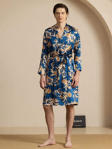 [Drago Navy] SilkSilky-IT Long Sleeve Vestaglia da uomo 007