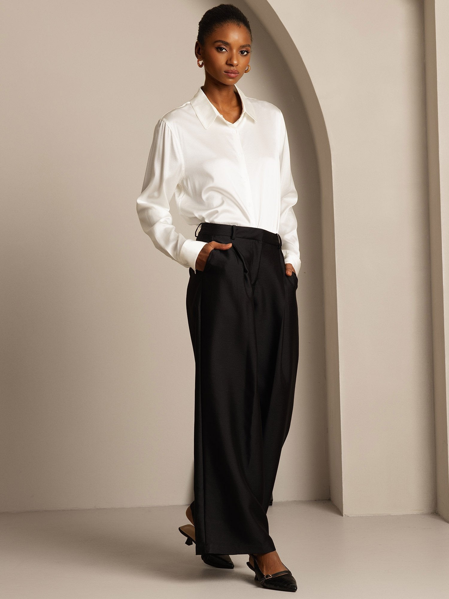 [Nero] SilkSilky-IT 32Momme Seta Womens Pants 006,