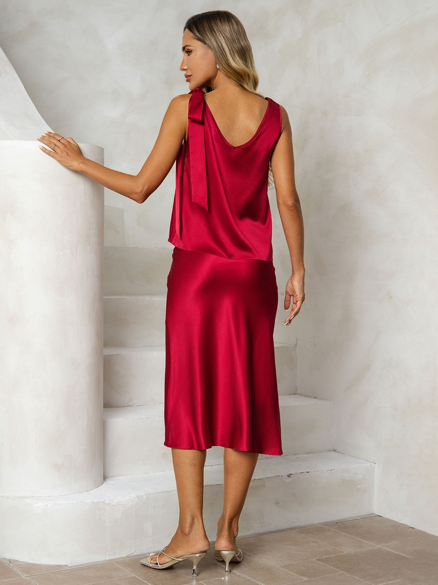 [Vino] SilkSilky-IT 19Momme Seta Womens Outfit Sets 002