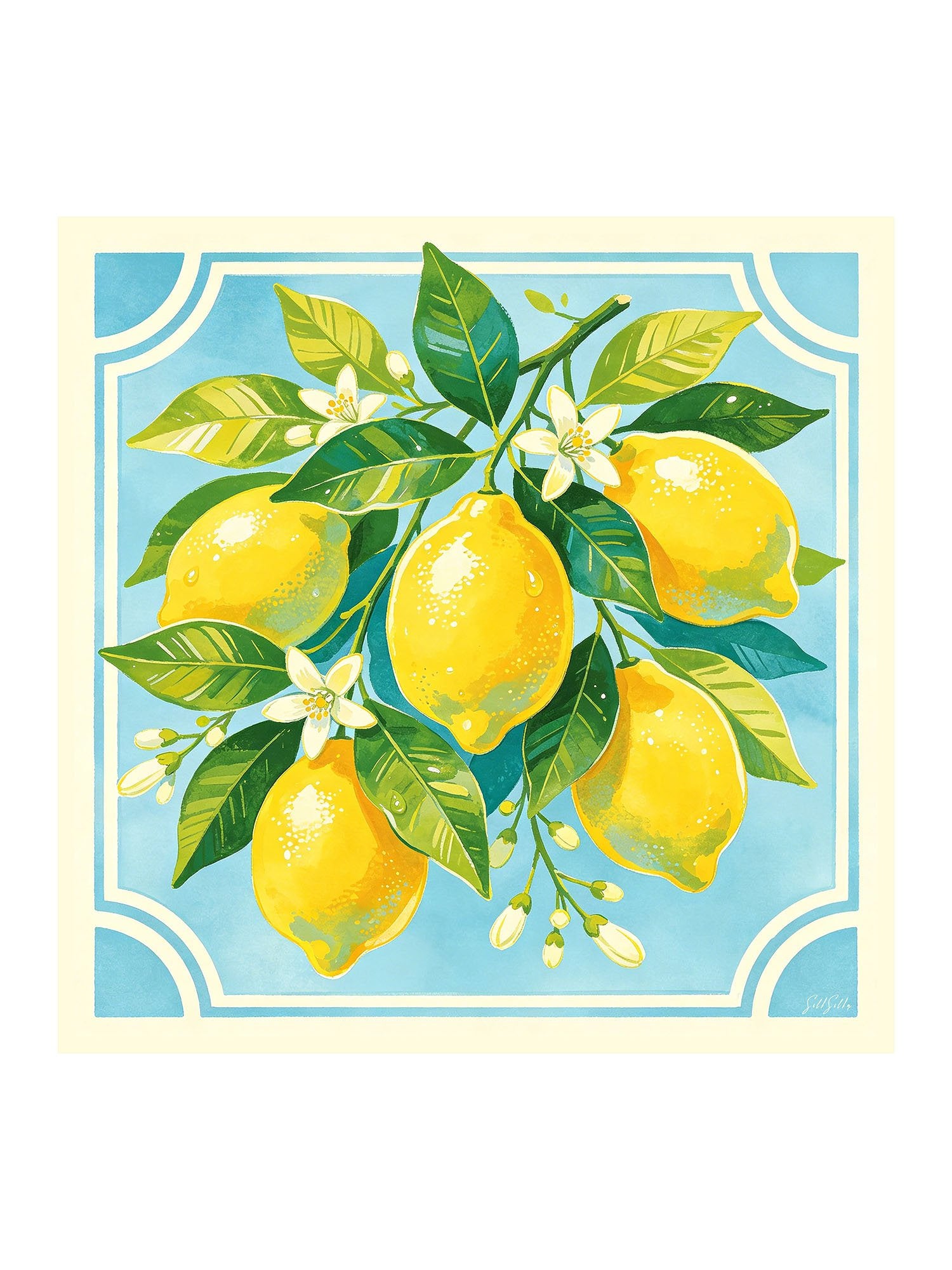 [Limone Blu] SilkSilky-IT Scarf 001