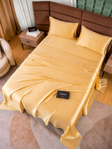 [Champagne] SilkSilky-IT 25Momme Set di biancheria da letto 005