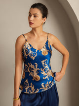 [Drago Navy] SilkSilky-IT Seta pura Camisoles 001,