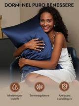[Blu Scuro] SilkSilky-IT 30Momme Federa 005