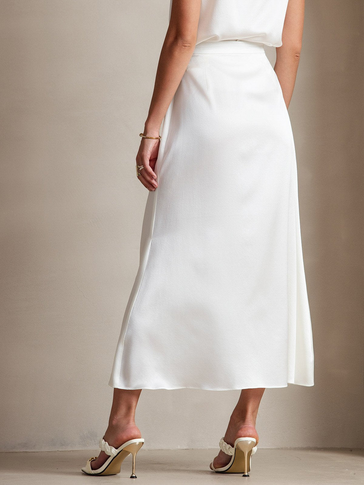 [Bianco] SilkSilky-IT 19Momme Seta Skirt 002