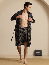 [Catena Nera] SilkSilky-IT Long Sleeve Pigiami da uomo 007