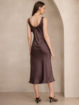 [Caffè] SilkSilky-IT Sleeveless Vestiti da donna 002