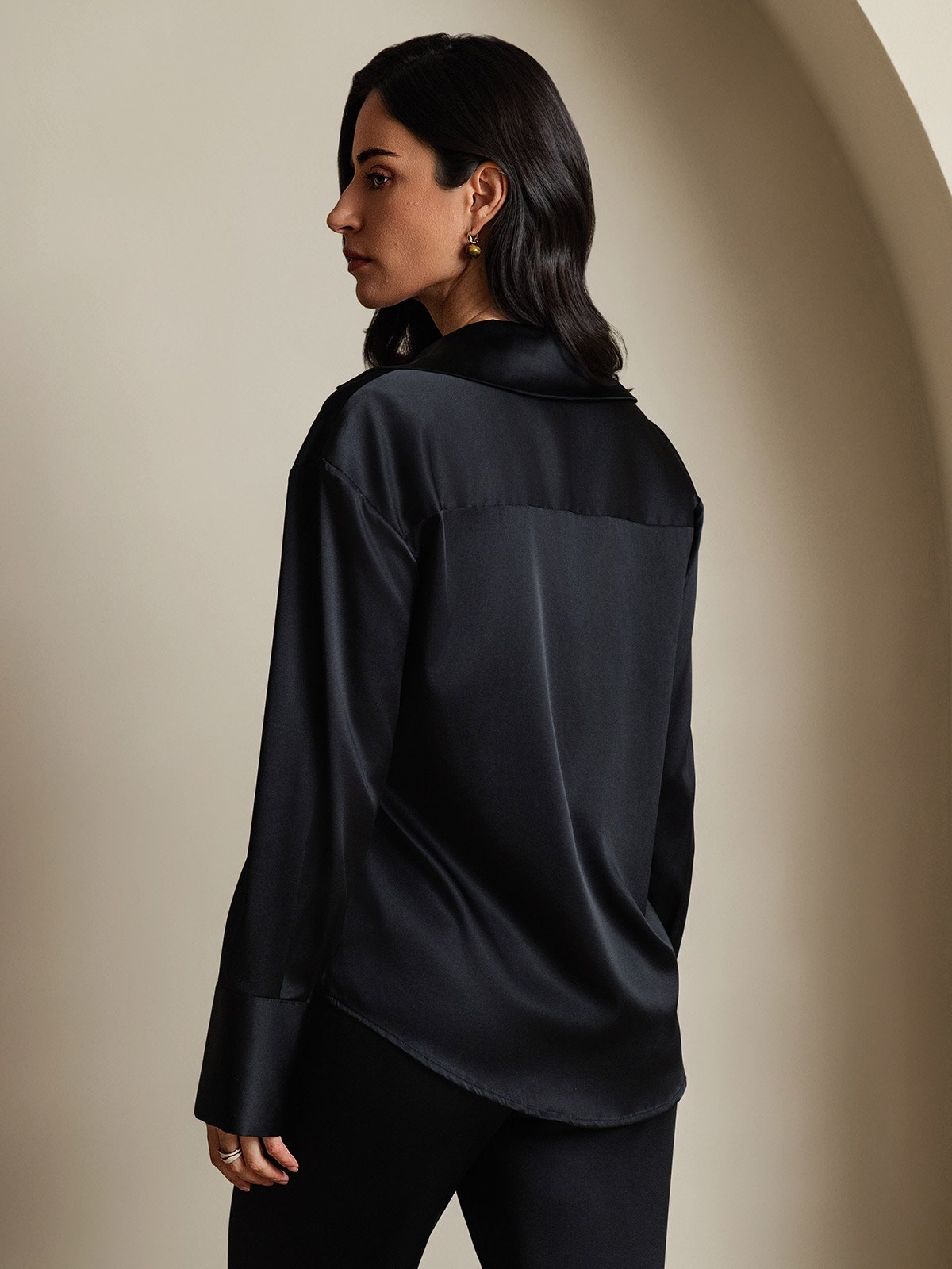 [Nero] SilkSilky-IT 19Momme Seta Womens Shirt 002