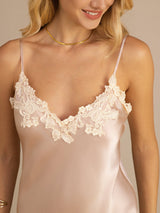 [Rosa] SilkSilky-IT Sleeveless V Neck Vestiti da donna 004