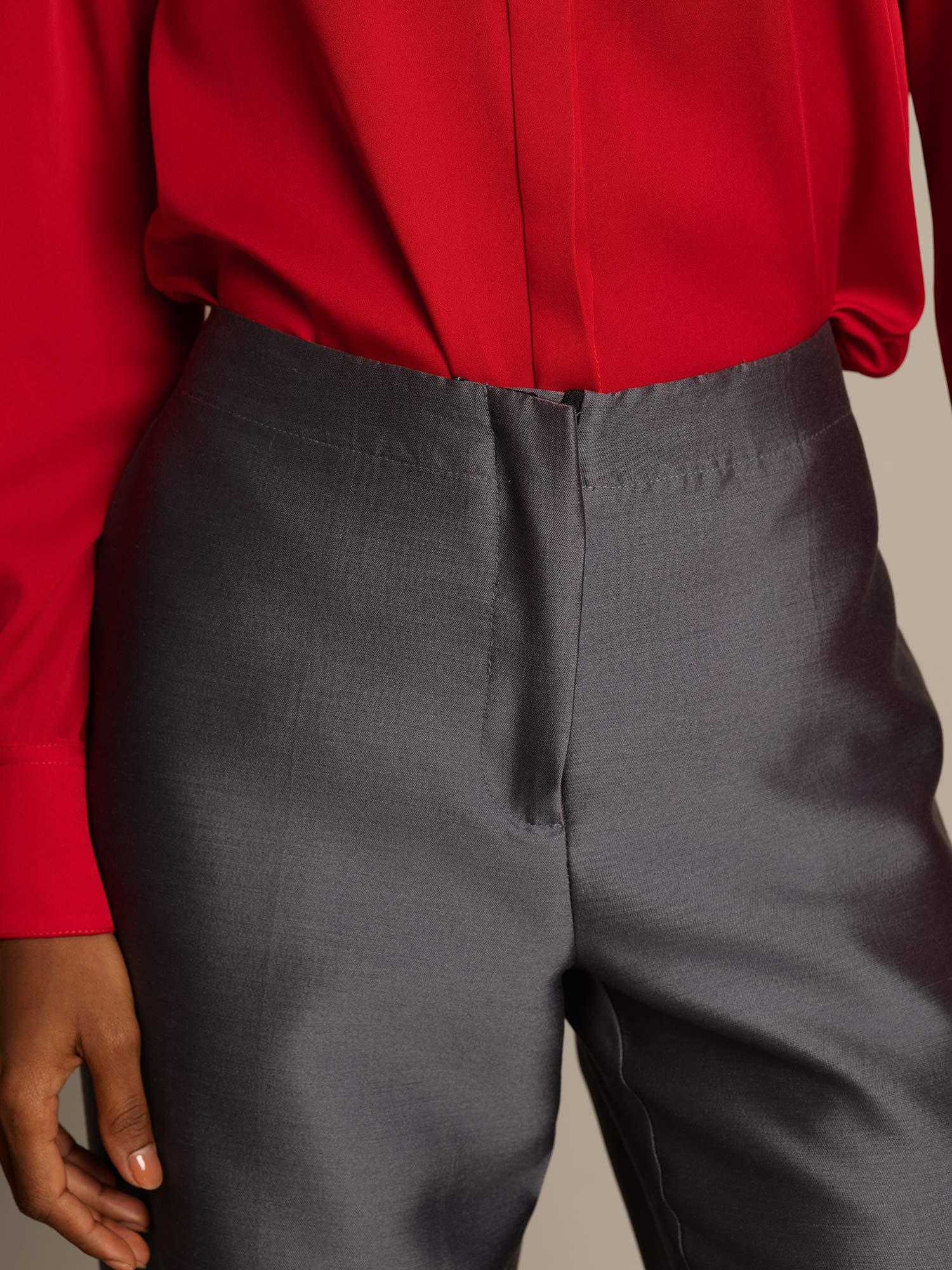 [Grigio] SilkSilky-IT 32Momme Seta Womens Pants 004,