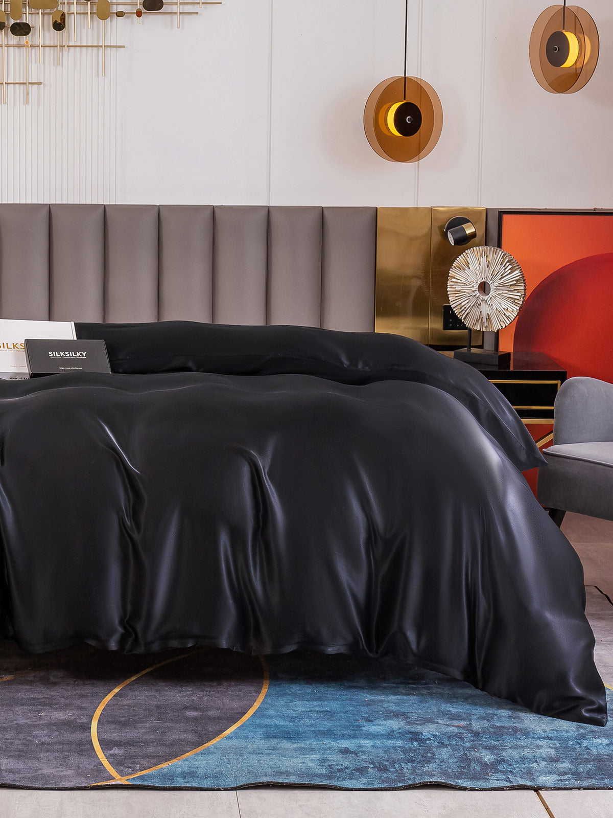 [Nero] SilkSilky-IT 19Momme Seta pura Duvet Cover 003