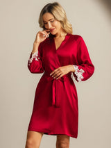 [Vino] SilkSilky-IT 3/4 Sleeve Vestaglia da donna 003