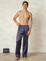 [Ginkgo Blu Navy] SilkSilky-IT Mens Sleep Bottoms 004