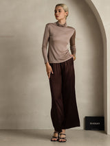 [Cachi] SilkSilky-IT Manica lunga Dolcevita Magliette donna 006