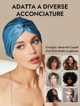 [Verde Acqua] SilkSilky-IT Cuffia di seta 007
