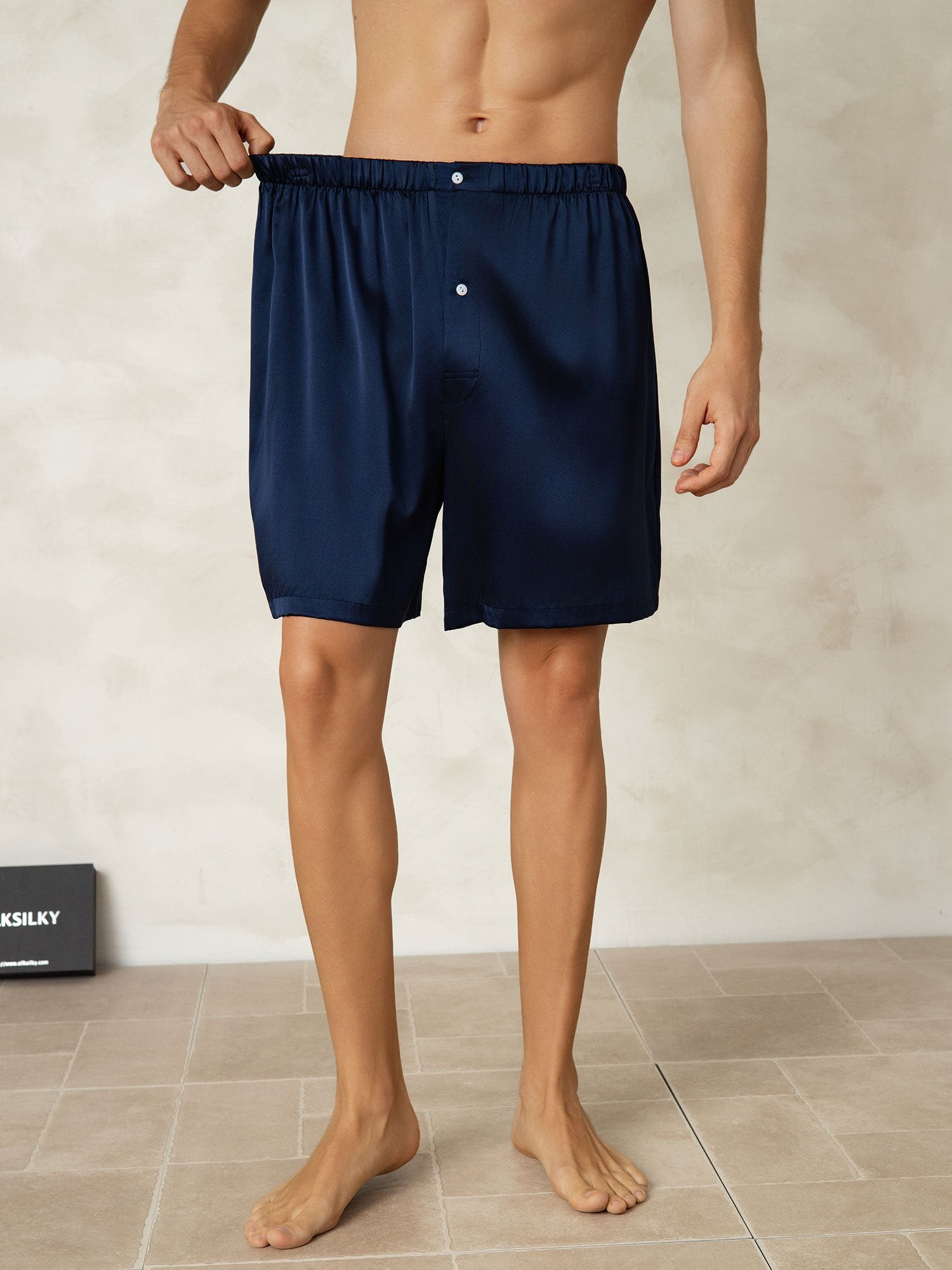 [BluScuro] SilkSilky-IT Seta pura Mens Sleep Bottoms 005