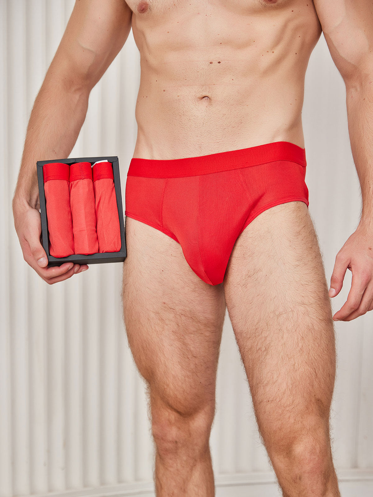 [Rosso] SilkSilky-IT Seta pura Mens Underwear 001