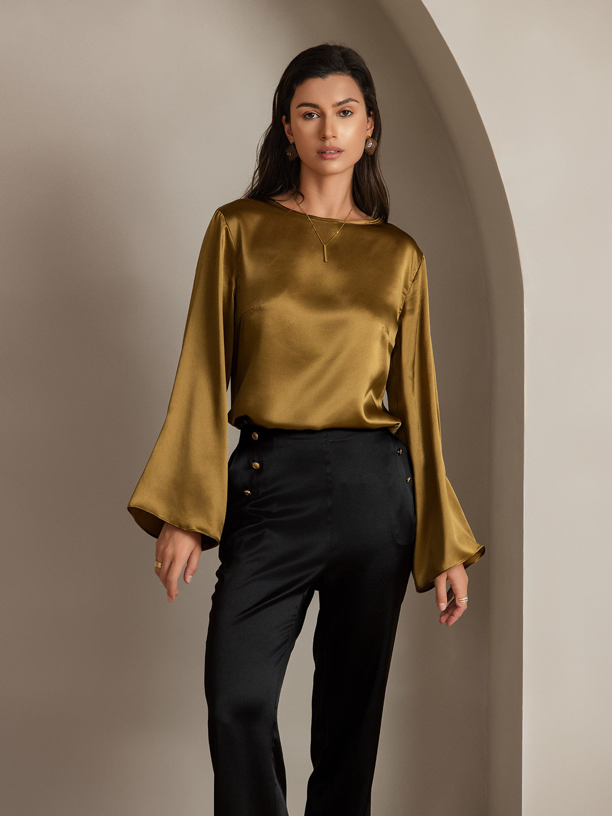 [Nero] SilkSilky-IT 19Momme Seta Womens Pants 009