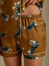 [Leone Marrone] SilkSilky-IT Short Sleeve Notch Collar Pigiami da donna 006