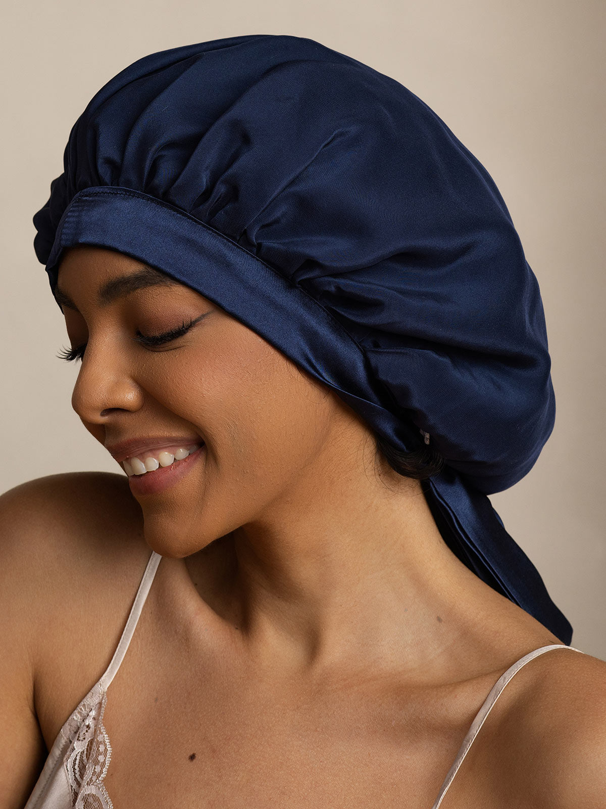 SilkSilky-IT Seta pura Sleep Cap BluAcuro 003