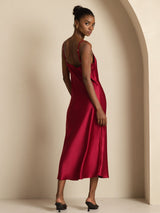 [Vino] SilkSilky-IT Sleeveless V Neck Vestiti da donna 002
