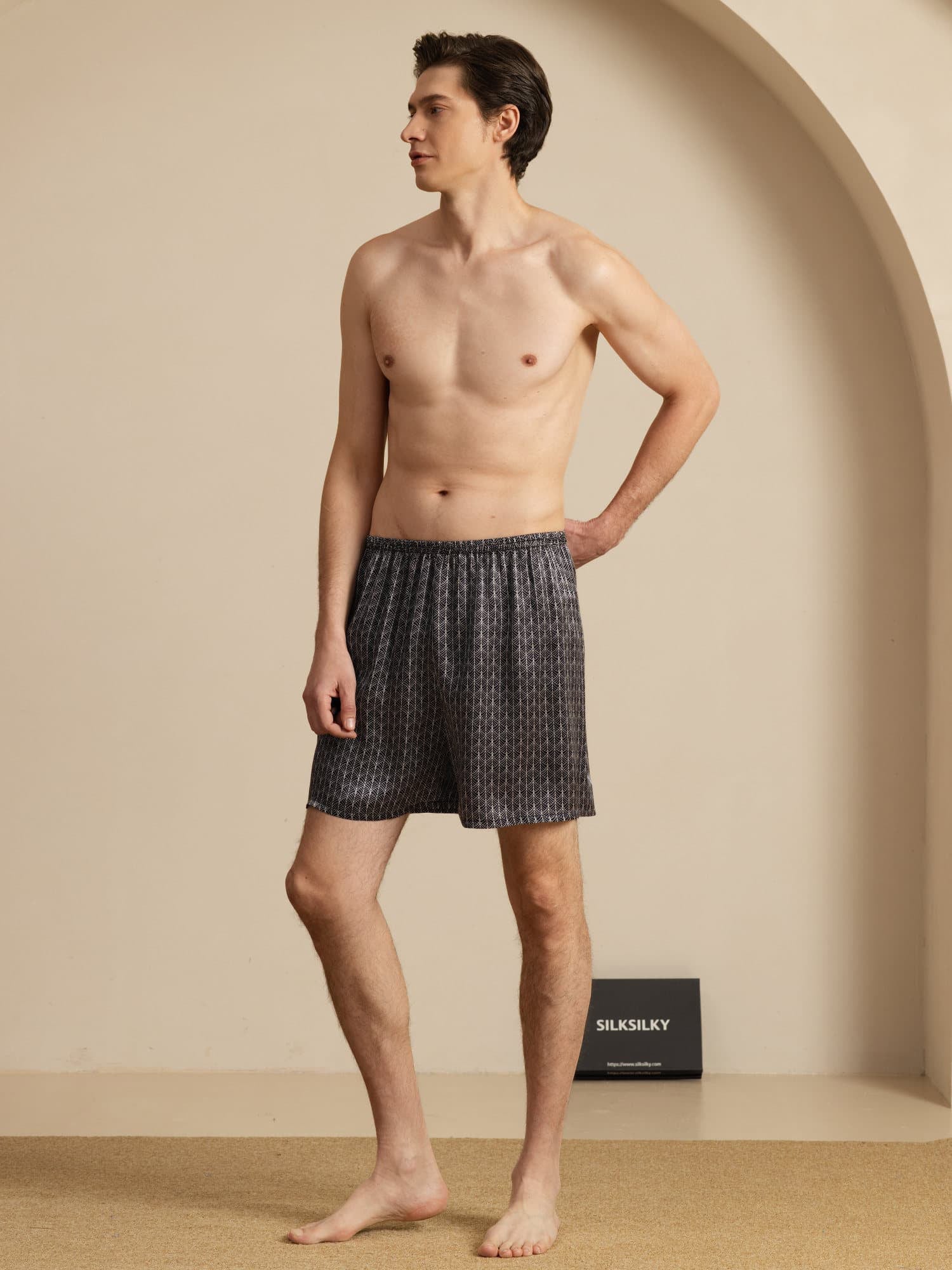 [Ginkgo Nero] SilkSilky-IT Mens Sleep Bottoms 006