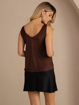 [Caffè] SilkSilky-IT Sleeveless V Neck Cami 002
