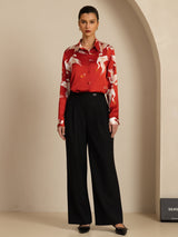 [Vino] SilkSilky-IT 19Momme Manica lunga Colletto con Revers Camicie da donna 006