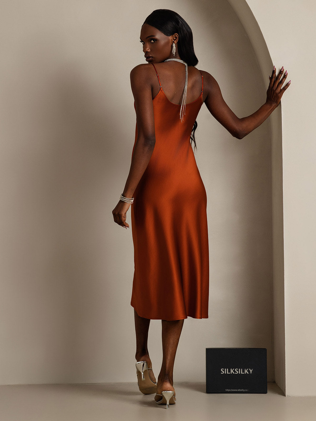 [Caramello] SilkSilky-IT Seta pura Dress 002