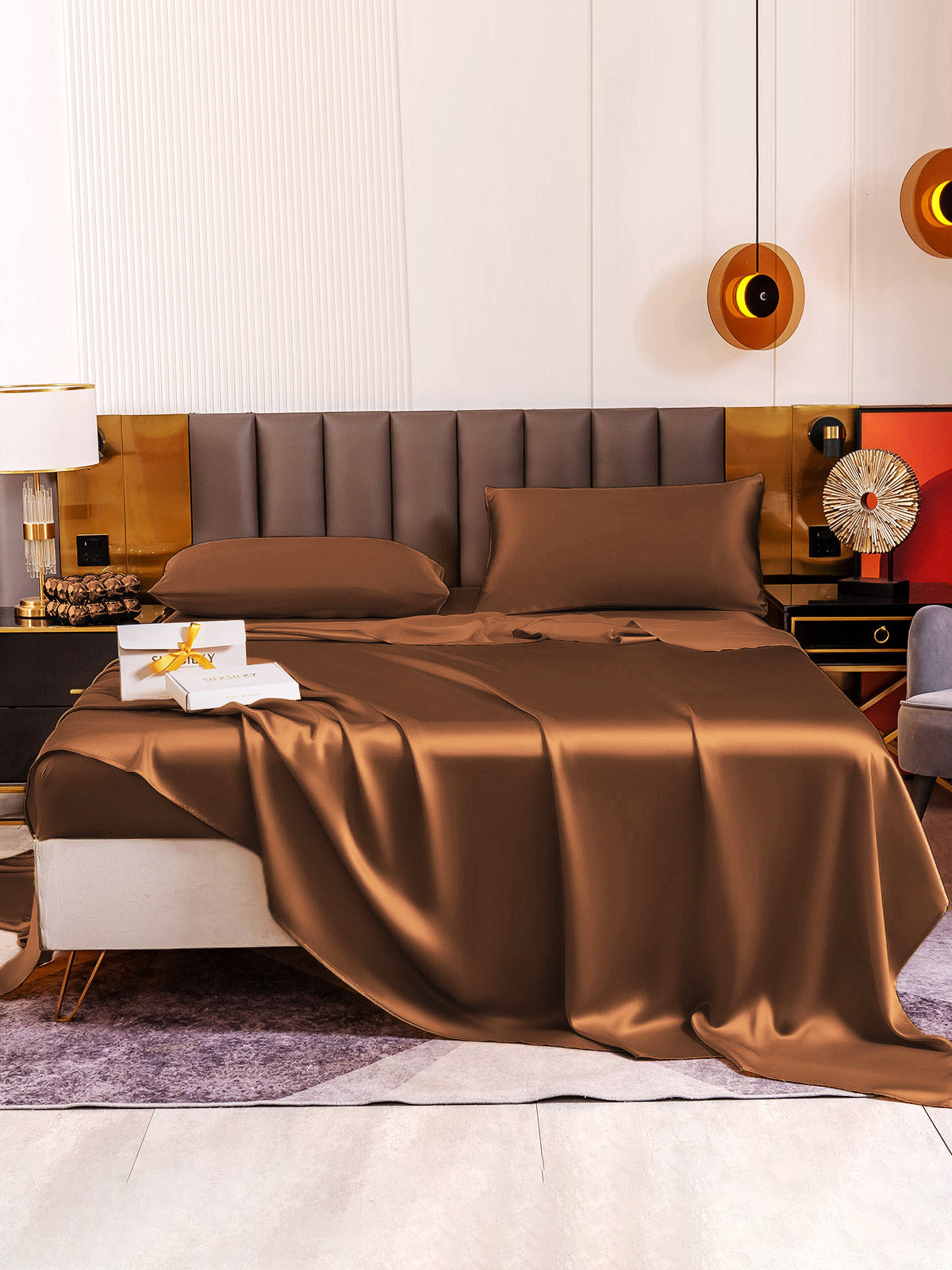 [Caffè] SilkSilky-IT 19Momme Seta pura Bedding Set 005