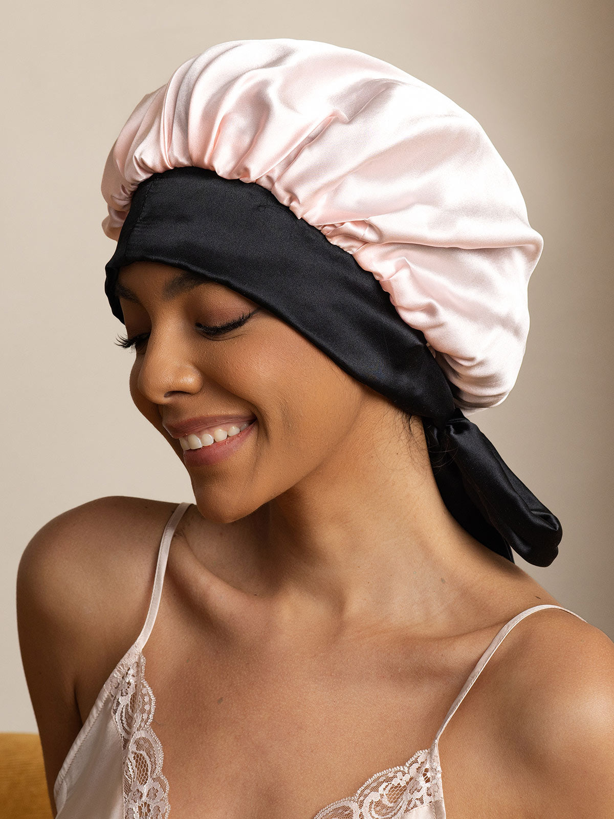 SilkSilky-IT Seta pura Sleep Cap Rosa 001