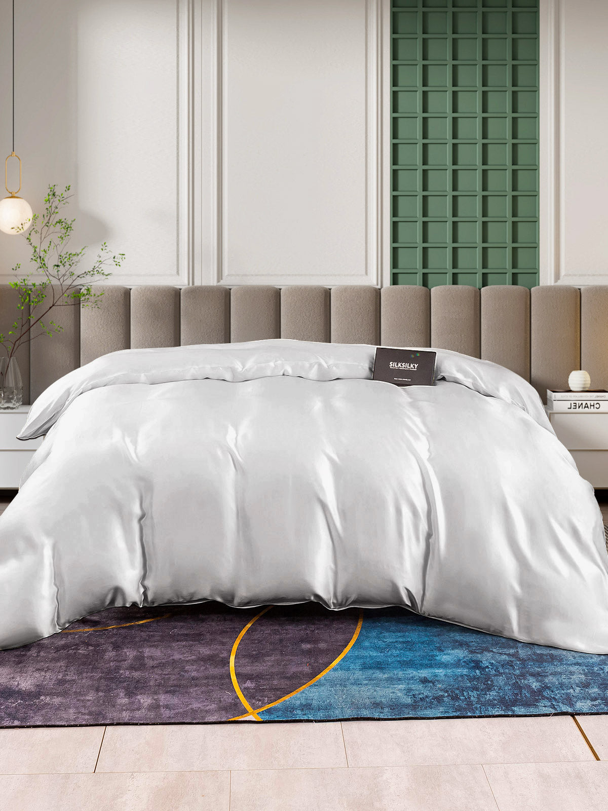 [Argento] SilkSilky-IT 25Momme Seta pura Duvet Cover 003