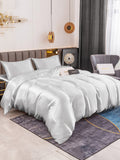 SilkSilky IT 19Momme Seta pura Bedding Set Argento 002