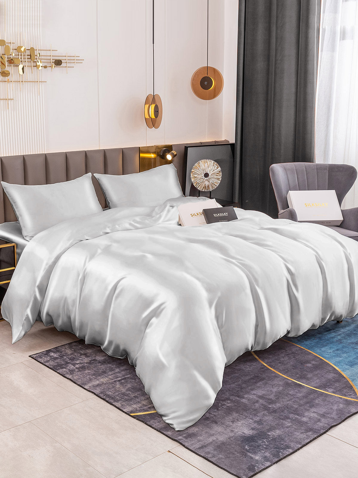 [Argento] SilkSilky-IT 19Momme Seta pura Bedding Set 002