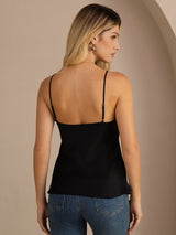 [Nero] SilkSilky-IT Sleeveless V Neck Cami 002