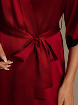 [Vino] SilkSilky-IT Half Sleeve Vestaglia da donna 005