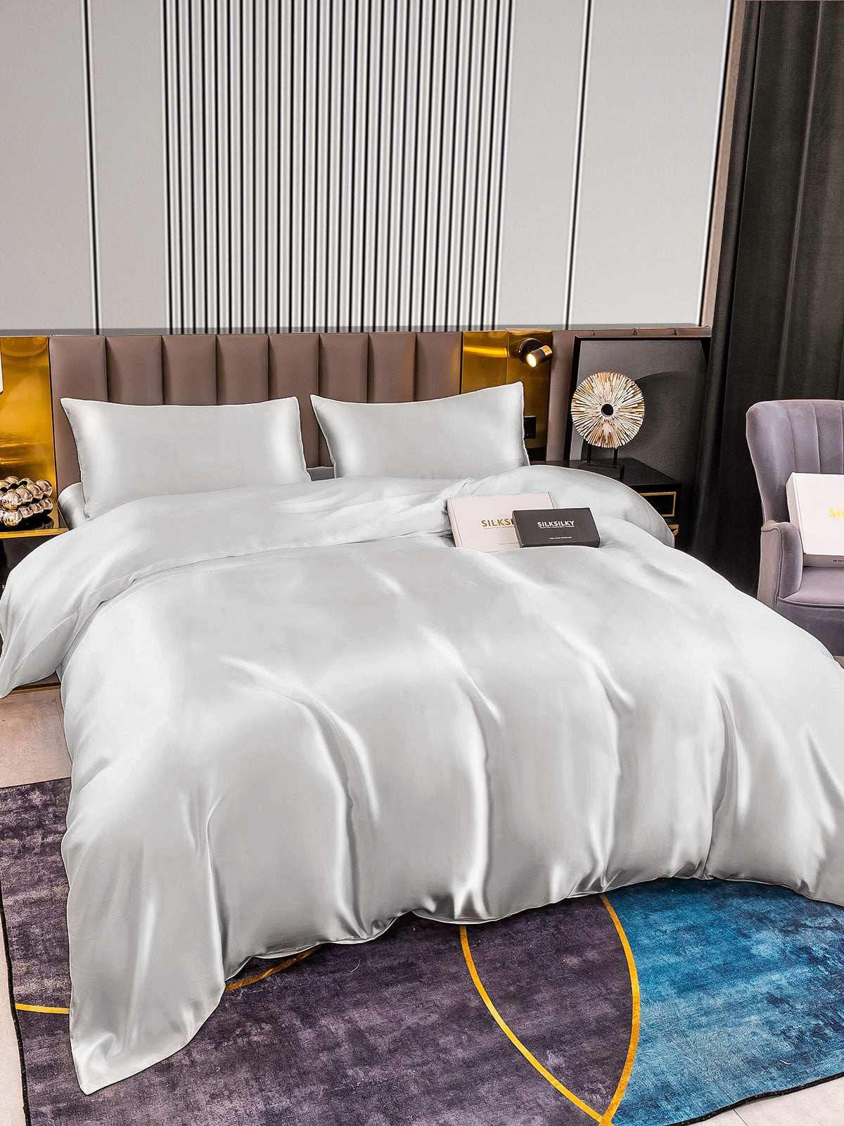 [Argento] SilkSilky-IT 22Momme Seta pura Bedding Set 005