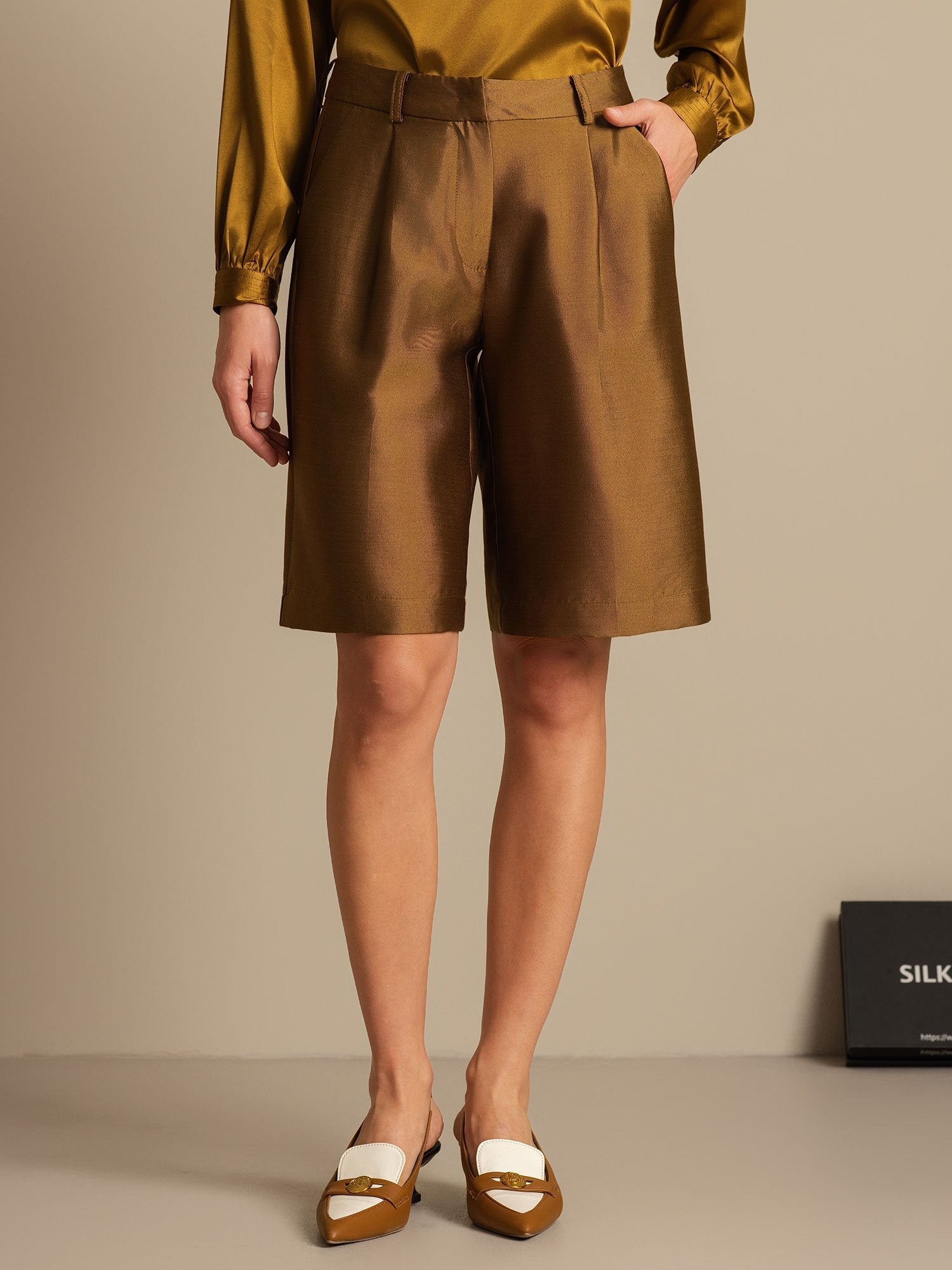 [Bronzo] SilkSilky-IT 32Momme Seta Womens Shorts 003,