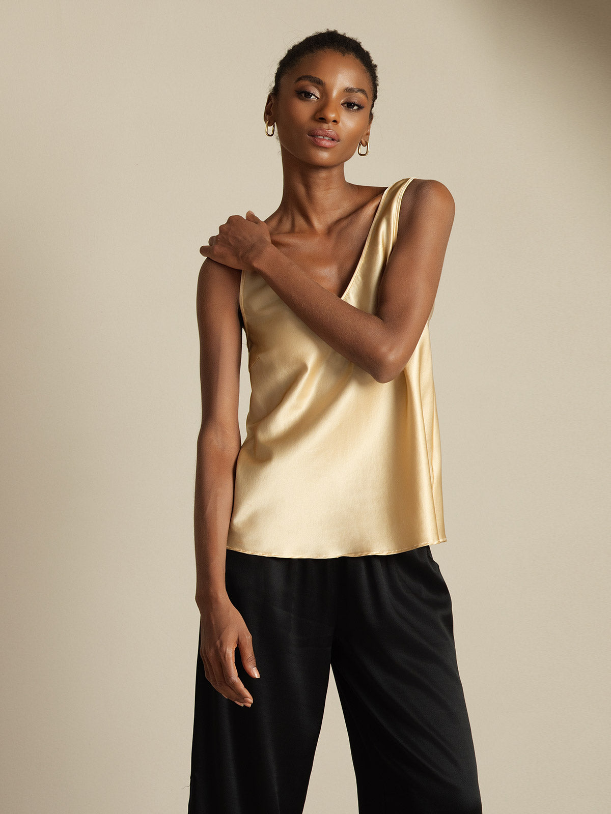 [Champagne] SilkSilky-IT 19Momme Seta Camisoles 007,