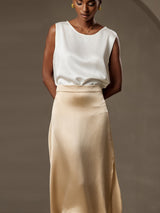 [Bianco] SilkSilky-IT Sleeveless Round Neck Cami 003