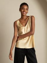 [Champagne] SilkSilky-IT Sleeveless V Neck Cami 005