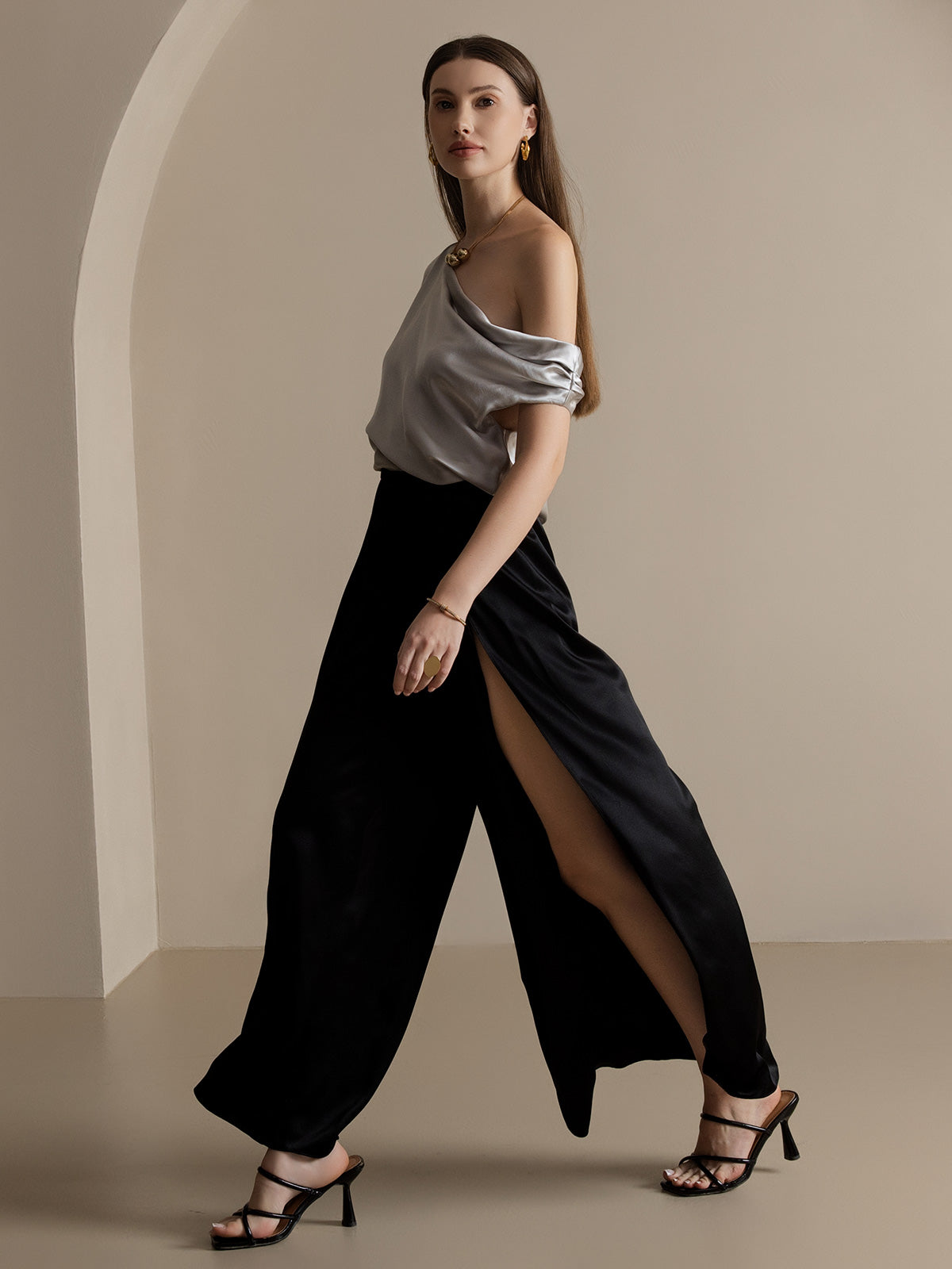 [Nero] SilkSilky-IT 19Momme Seta Womens Pants 008