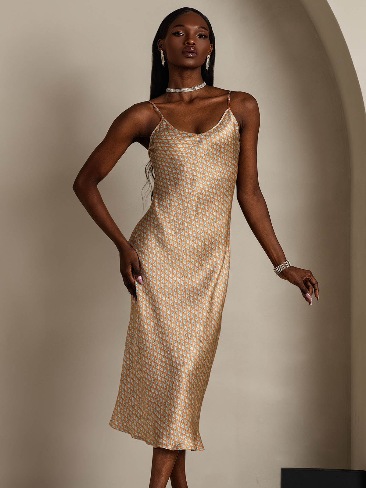 [Caffè] SilkSilky-IT Seta pura Nightgown 005,