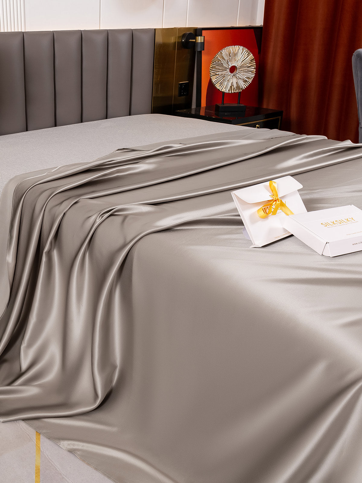 [Grigio] SilkSilky-IT 19Momme Seta pura Sheet 003