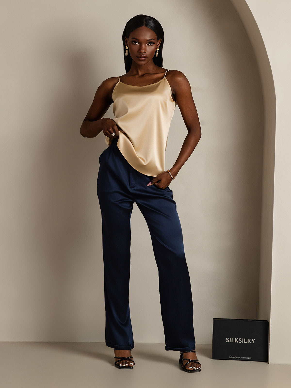 [Champagne] SilkSilky-IT 19Momme Seta Camisoles 007