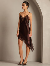[Marrone] SilkSilky-IT Seta pura Dress 008